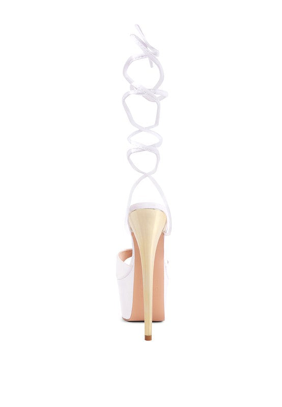 Women's Passion Dramatic Platform Lace-Up Heel Sandals | Zarnesh
