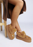 Women’s Zeta Charm Faux Fur Embellished Slip On Snow Boots | Zarnesh