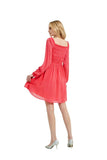 Women smocked Bodice Elastic Waist Midi Length Dress Zarnesh