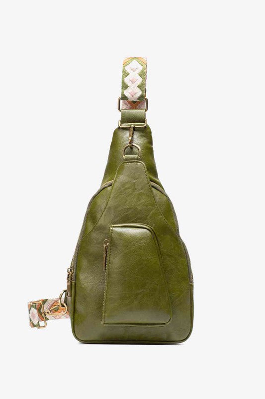Women Ally Sling Bag with Woven Strap | Zarnesh