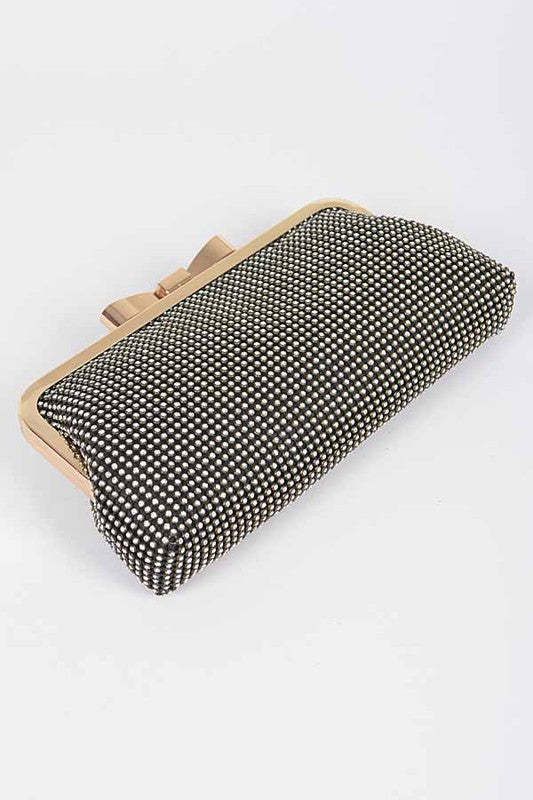 Womens Rhinestone Mesh Crystal  Clutch Bag | Zarnesh