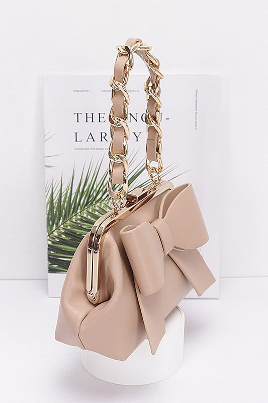 Women Bow Tie Top Handle Convertible Swing Bag Zarnesh