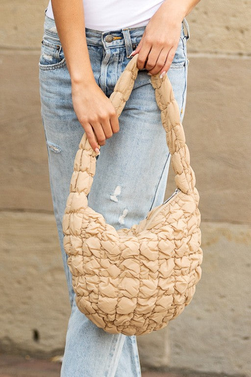 Womens Dale Quilted Puffer Shoulder Bag | Zarnesh