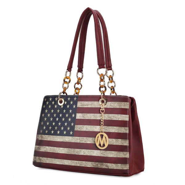 Womens MKF Collection Nevaeh Flag Shoulder Bag by Mia K | Zarnesh