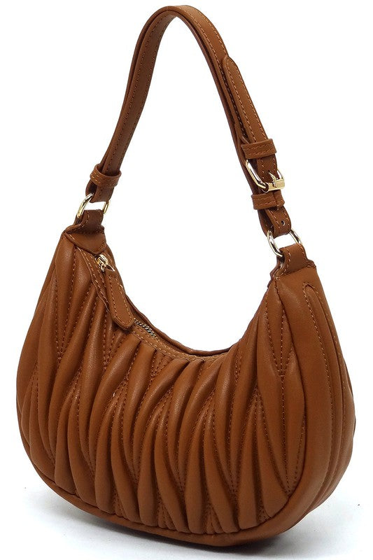 Womens Chevron Quilted Shoulder Hobo Bag | Zarnesh