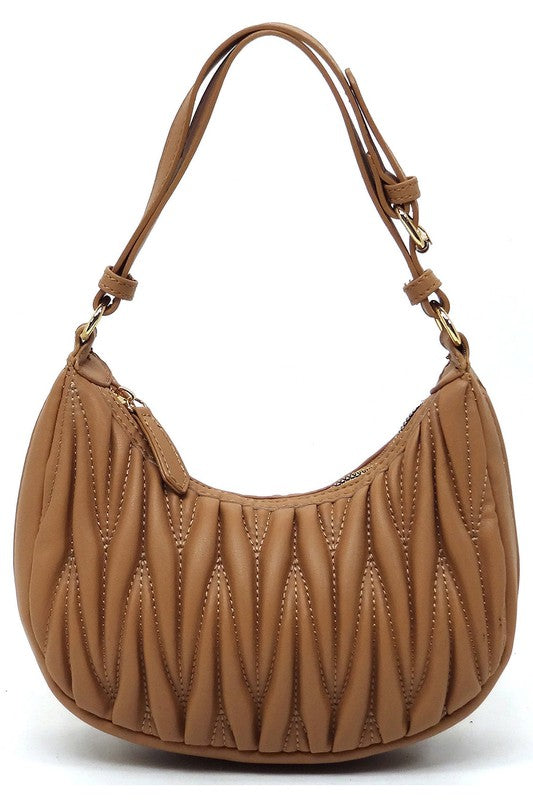 Womens Chevron Quilted Shoulder Hobo Bag | Zarnesh