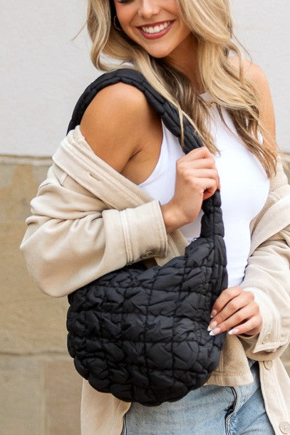 Womens Dale Quilted Puffer Shoulder Bag | Zarnesh