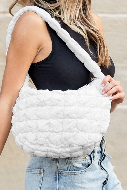 Womens Dale Quilted Puffer Shoulder Bag | Zarnesh