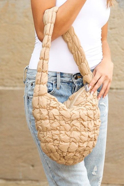 Womens Dale Quilted Puffer Shoulder Bag | Zarnesh