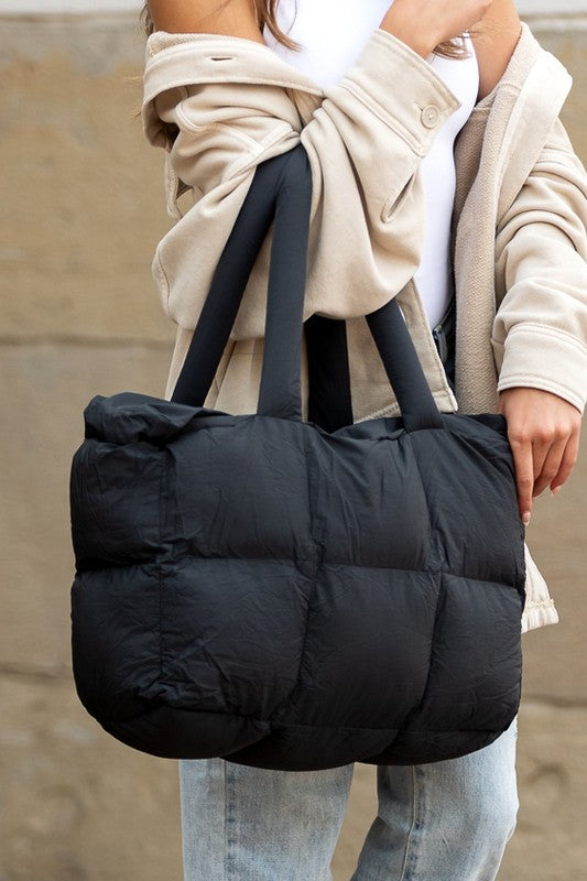 Womens Daphne Puffer Tote Bag | Zarnesh