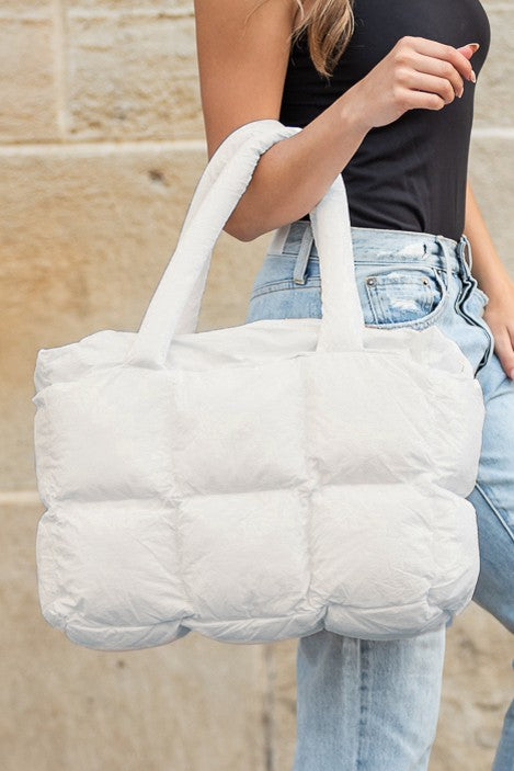 Womens Daphne Puffer Tote Bag | Zarnesh