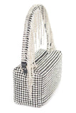 Womens Fringe Rhinestone Curtain Handle Clutch Bag | Zarnesh