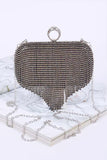 Womens Fringe Rhinestone Convertible Clutch Bag | Zarnesh