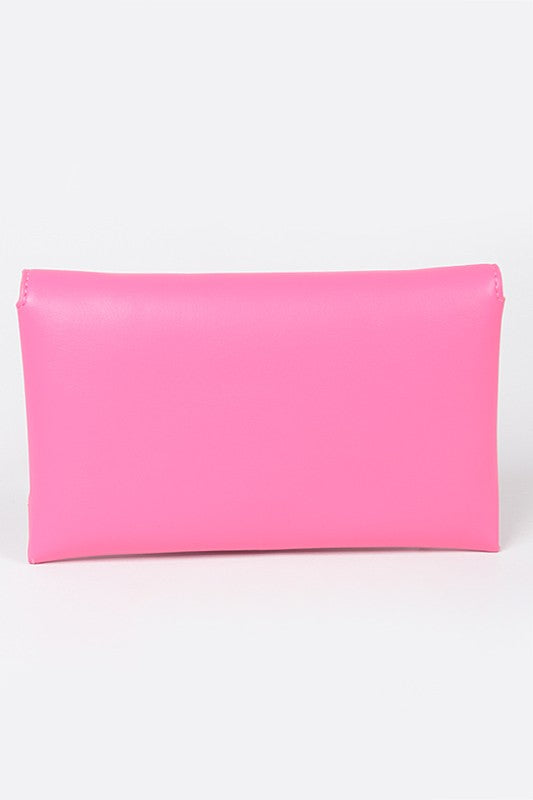 Womens Pop Color Classic Envelope Clutch Bag | Zarnesh