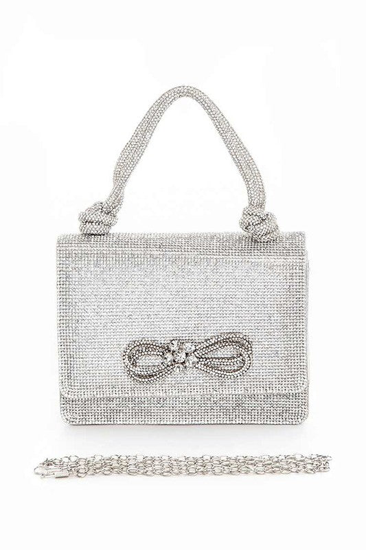 Womens Full Stone Bot Iconic Top Handle Clutch | Zarnesh
