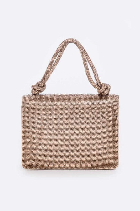 Womens Full Stone Bot Iconic Top Handle Clutch | Zarnesh