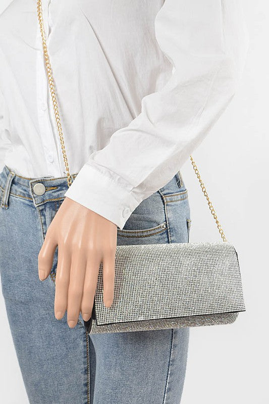 Womens Glitter Envelope Evening Clutch Bag| Zarnesh