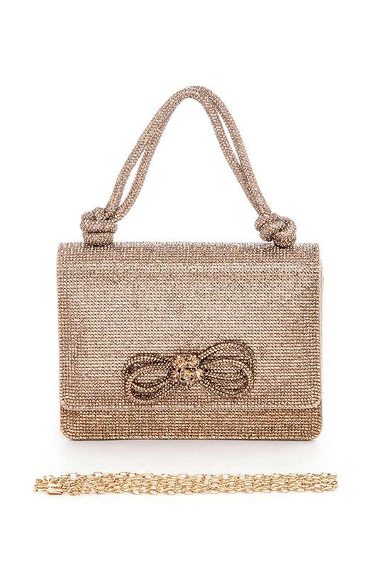 Womens Full Stone Bot Iconic Top Handle Clutch | Zarnesh