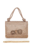 Womens Full Stone Bot Iconic Top Handle Clutch | Zarnesh