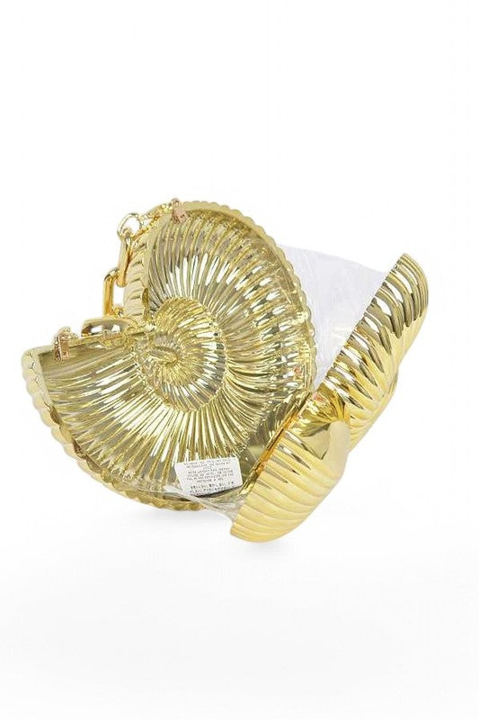 Womens Iconic Detachable Handle Sea Shell Box Clutch | Zarnesh