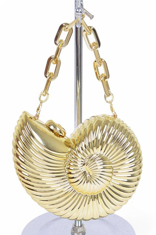 Womens Iconic Detachable Handle Sea Shell Box Clutch | Zarnesh