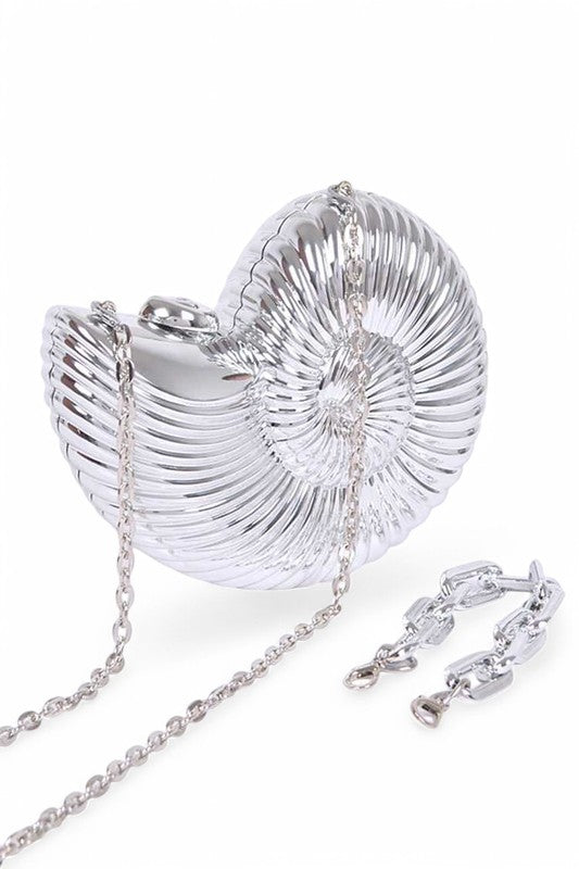 Womens Iconic Detachable Handle Sea Shell Box Clutch | Zarnesh