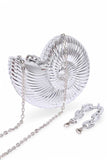 Womens Iconic Detachable Handle Sea Shell Box Clutch | Zarnesh