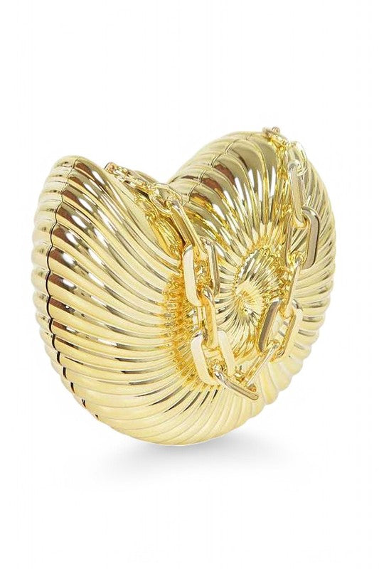 Womens Iconic Detachable Handle Sea Shell Box Clutch | Zarnesh