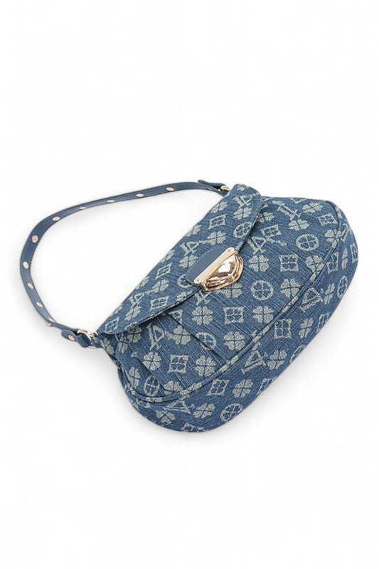 Womens LA Jacquard Denim Fashion Shoulder Bag |Zarnesh 
