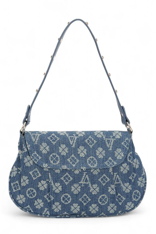 Womens LA Jacquard Denim Fashion Shoulder Bag |Zarnesh 