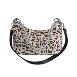 Womens Leopard Print Plush Bag | Zarnesh