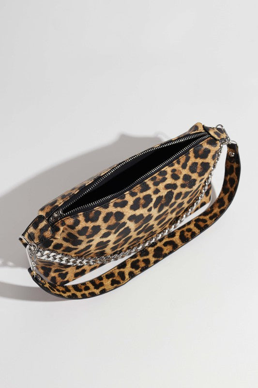 Womens  Leopard Saddle Shoulder Bag  | Zarnesh 