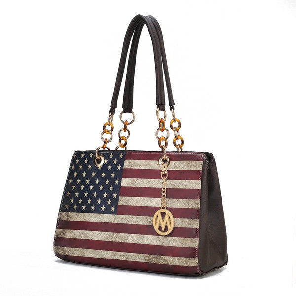 Womens MKF Collection Nevaeh Flag Shoulder Bag by Mia K | Zarnesh
