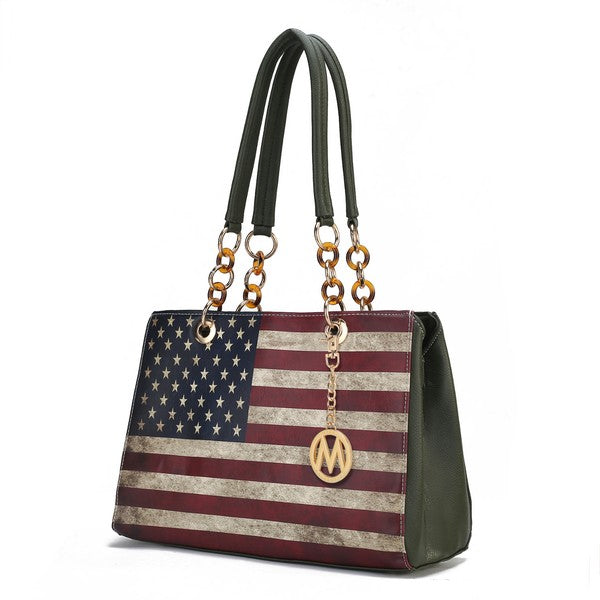 Womens MKF Collection Nevaeh Flag Shoulder Bag by Mia K | Zarnesh