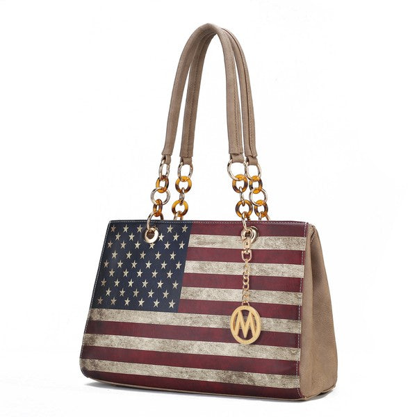Womens MKF Collection Nevaeh Flag Shoulder Bag by Mia K | Zarnesh