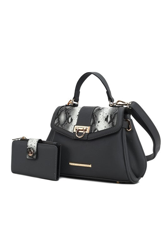 Womens MKF Geny Faux-Snake Shoulder Bag with Wallet by Mia K |  Zarnesh