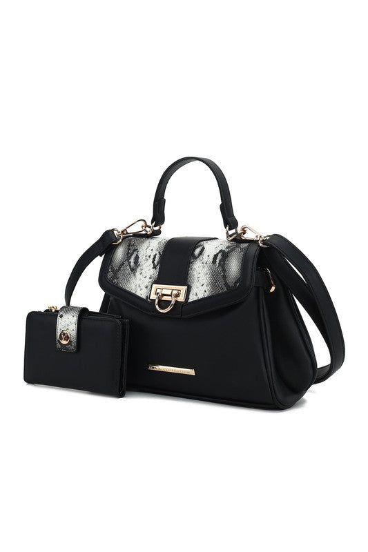 Womens MKF Geny Faux-Snake Shoulder Bag with Wallet by Mia K |  Zarnesh