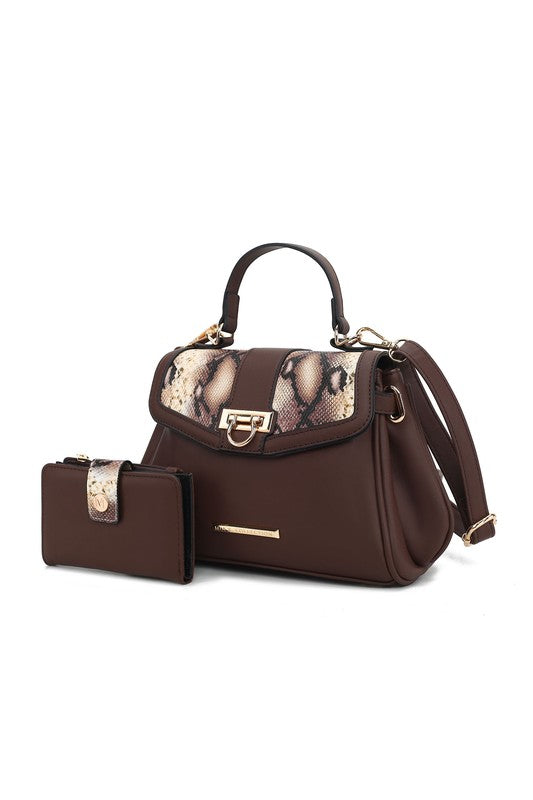 Womens MKF Geny Faux-Snake Shoulder Bag with Wallet by Mia K |  Zarnesh
