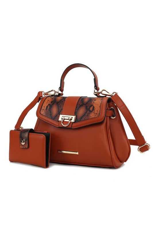 Womens MKF Geny Faux-Snake Shoulder Bag with Wallet by Mia K |  Zarnesh