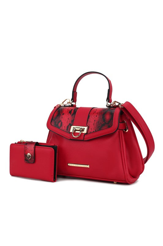Womens MKF Geny Faux-Snake Shoulder Bag with Wallet by Mia K |  Zarnesh