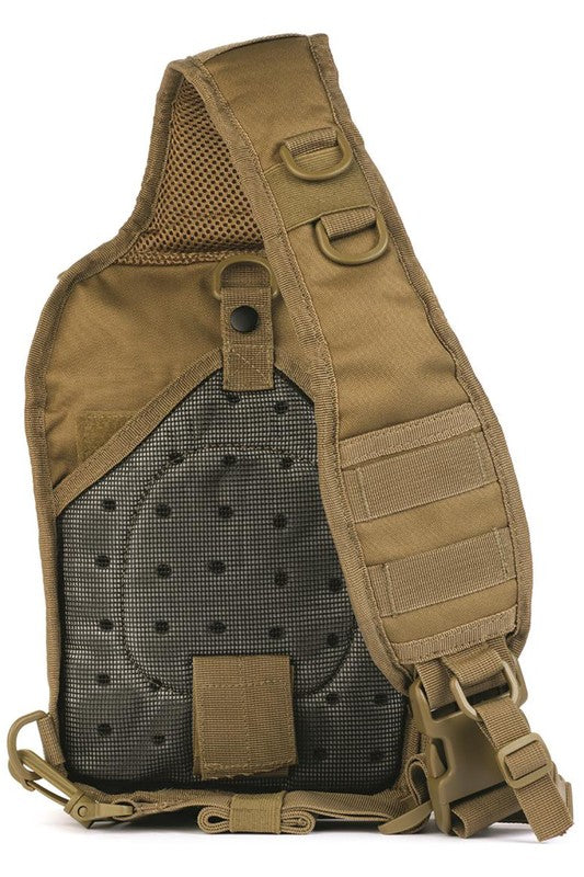 Womens Military Canvas Concealed Adjustable Sling Backpack Zarnesh