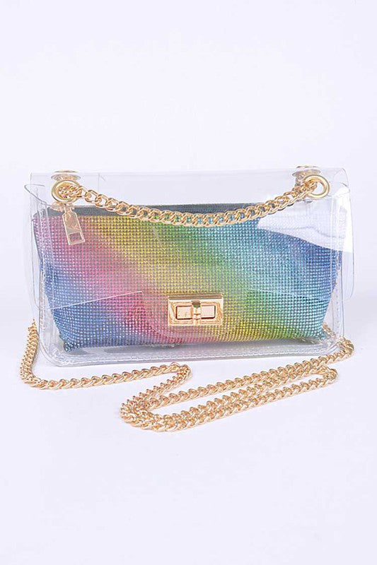 Womens 2 In 1 Cleared Convertible Stadium Bag Set | Zarnesh
