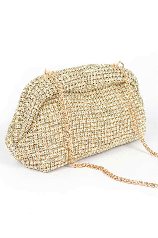 Womens Oversize Rhinestone Convertible Soft Clutch Bag| Zarnesh 