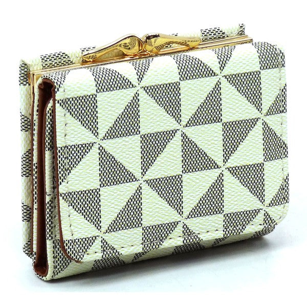 Womens PM Monogram Kiss Lock Tri-fold Wallet | Zarnesh