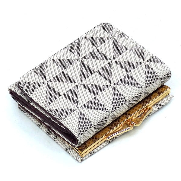 Womens PM Monogram Kiss Lock Tri-fold Wallet | Zarnesh