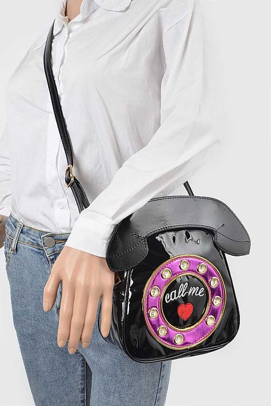 Women Patent Leather Phone Clutch Zarnesh