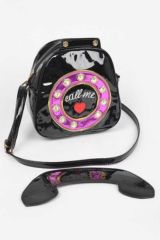 Women Patent Leather Phone Clutch Zarnesh