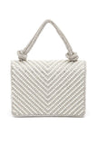 Womens Pearl Studs Rhinestone Handle Clutch Bag | Zarnesh
