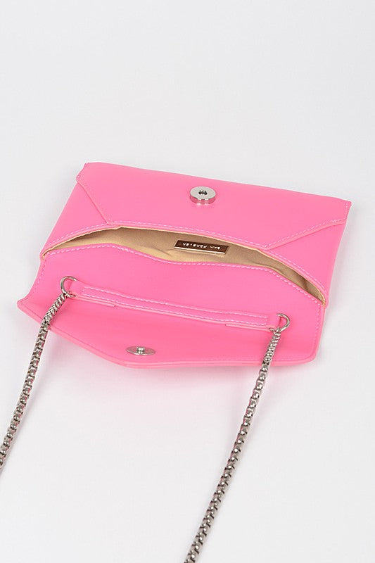 Womens Pop Color Classic Envelope Clutch Bag | Zarnesh