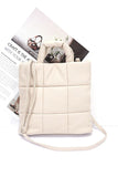 Womens Quilted Soft Puffer Top Handle Swing Bag | Zarnesh
